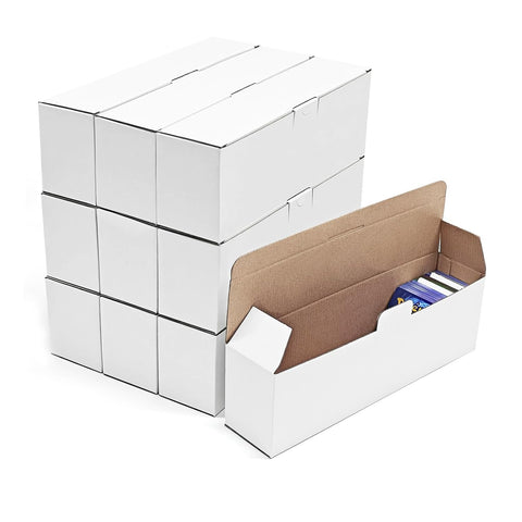 Used 10 Cardboard Boxes for Trading Cards, 800 Count Trading Card Storage Box Corrugated Cardboard Storage for Trading Cards, Baseball,Football,Basketball,Sportscards