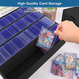 Used HIMOMO 6 Pack Trading Card Storage Box, 3120 Count Card Storage Box Black Storage Card Organizer Box for Storing Protecting and Organizing Soccer Baseball Game Cards